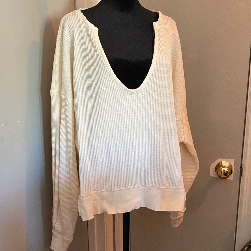 We The Free Cream Scoop Neck Sweater